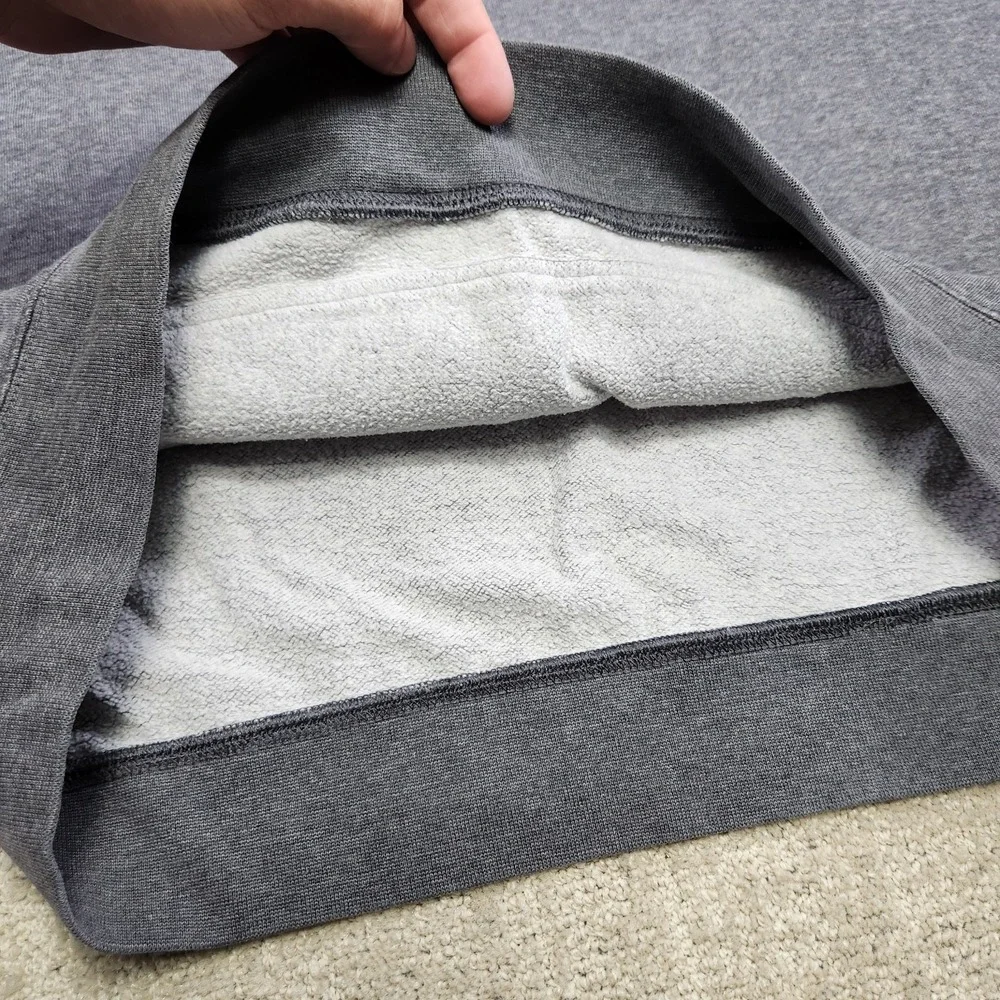 Vintage Nike Hoodie Men Medium Gray Tag Cotton Fleece Y2K Sweatshirt